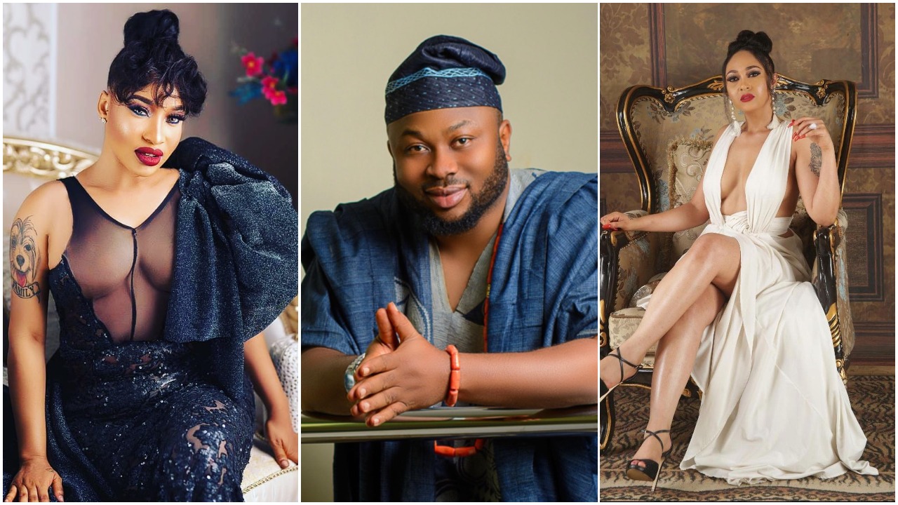 Tonto Dikeh, former husband Churchill Olakunle and actress Rosy Meurer [Instagram/TontoDikeh] [Instagram/OlakunleChurchill] [Instagram/RosyMeurer]