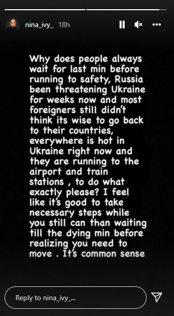 BBNaija's Nina chides Nigerians complaining about being trapped in Ukraine